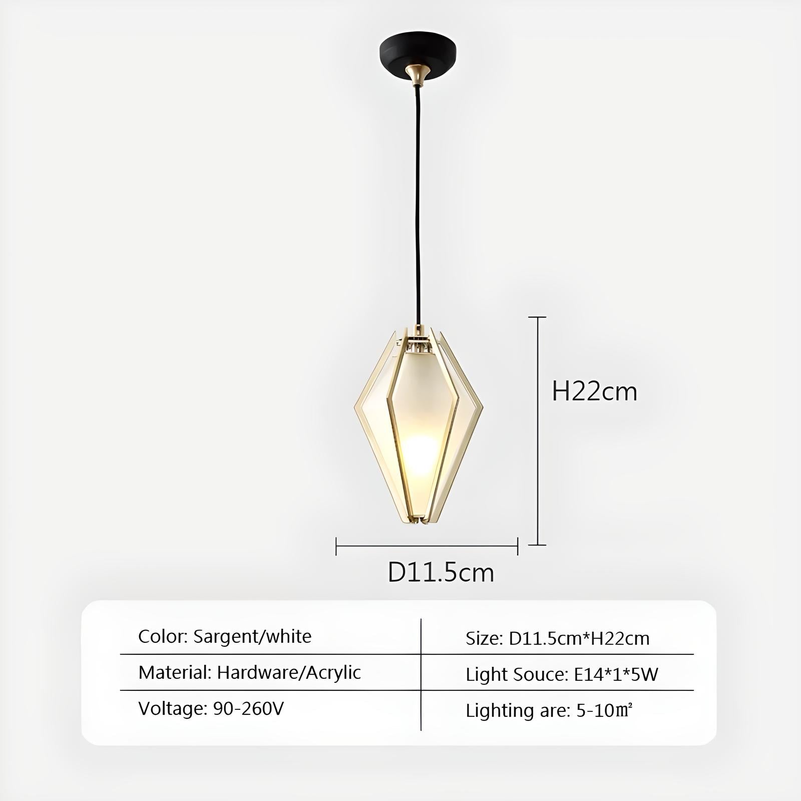 Georgina - Retro Caged Coloured Glass Pendant Ceiling Light