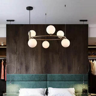 Carrillo - White Frosted Glass Hanging Modern Ceiling Light