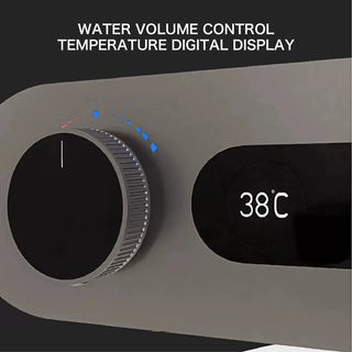 Cordell - Brass Round Waterfall Shower System with Digital Display