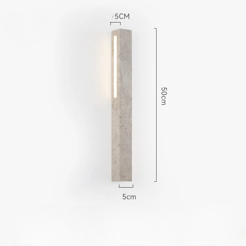 Malachi - Natural Thin Stone Slit LED Wall Light Modern Strip