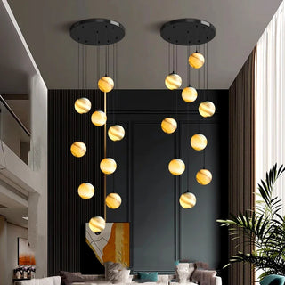Anastacia - Modern Moon Ball Round Ceiling Chandelier