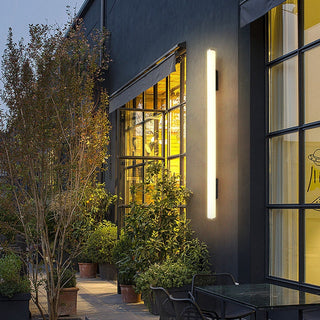 Amitola - Waterproof Outdoor Black Wall Light Bar LED