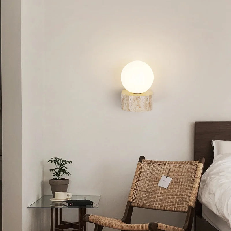 Livia - Natural Stone Wall Light