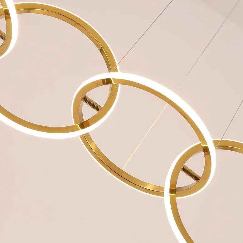 Gorgophone Hanging Ring Round Line Chandelier