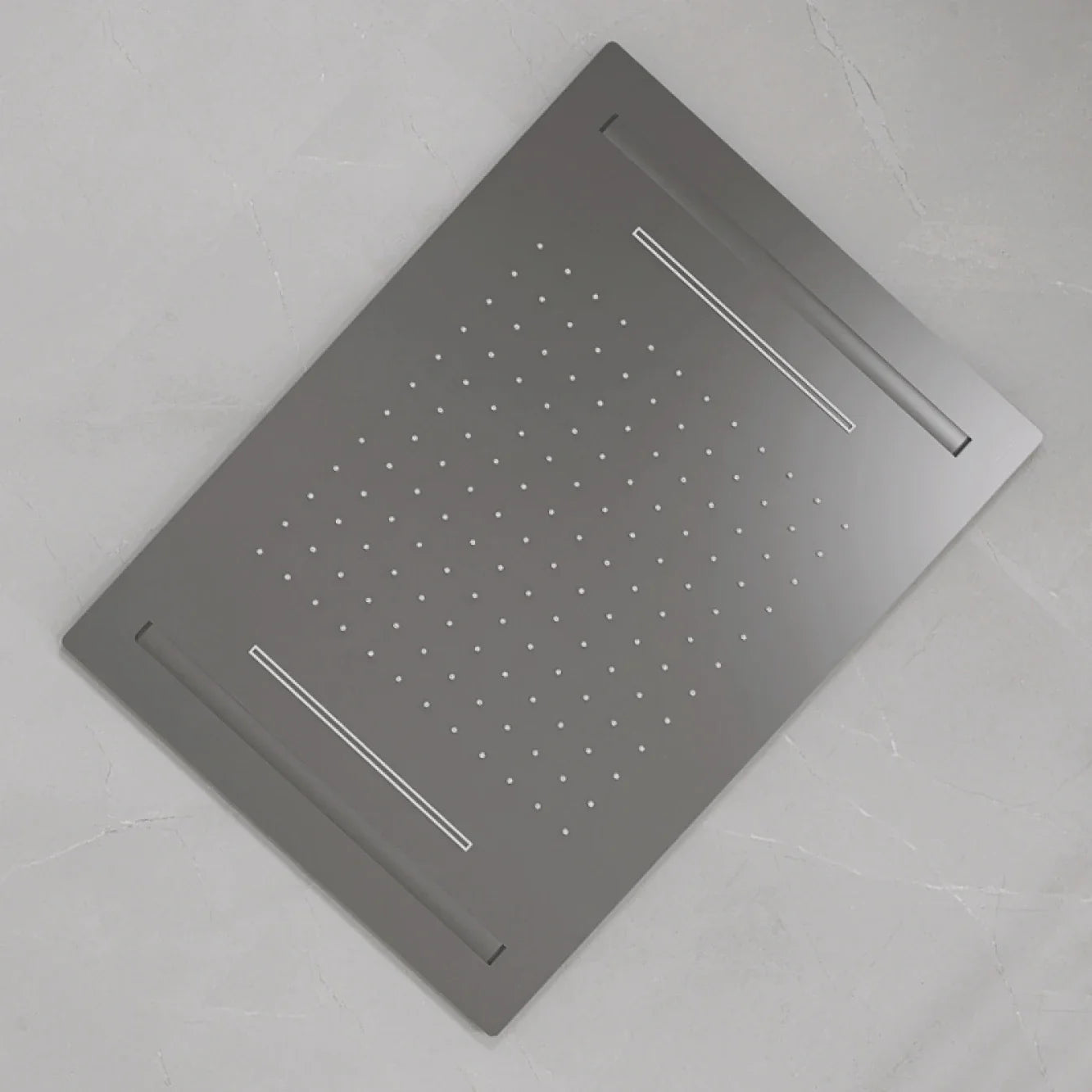 Harden - Modern Brass Wall Mounted Black Shower System with Thermostatic Controls