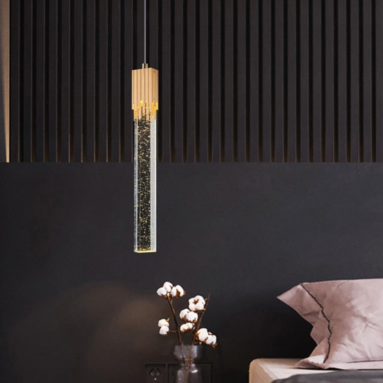 Ortrun - Modern Crystal Sparkle Pendant Tube Hanging Ceiling Light