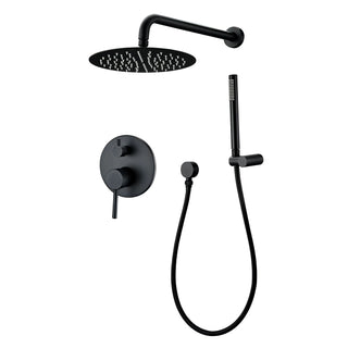 Gilmore - Modern Brass 8" Rainfall Head Wall Mounted Shower Set