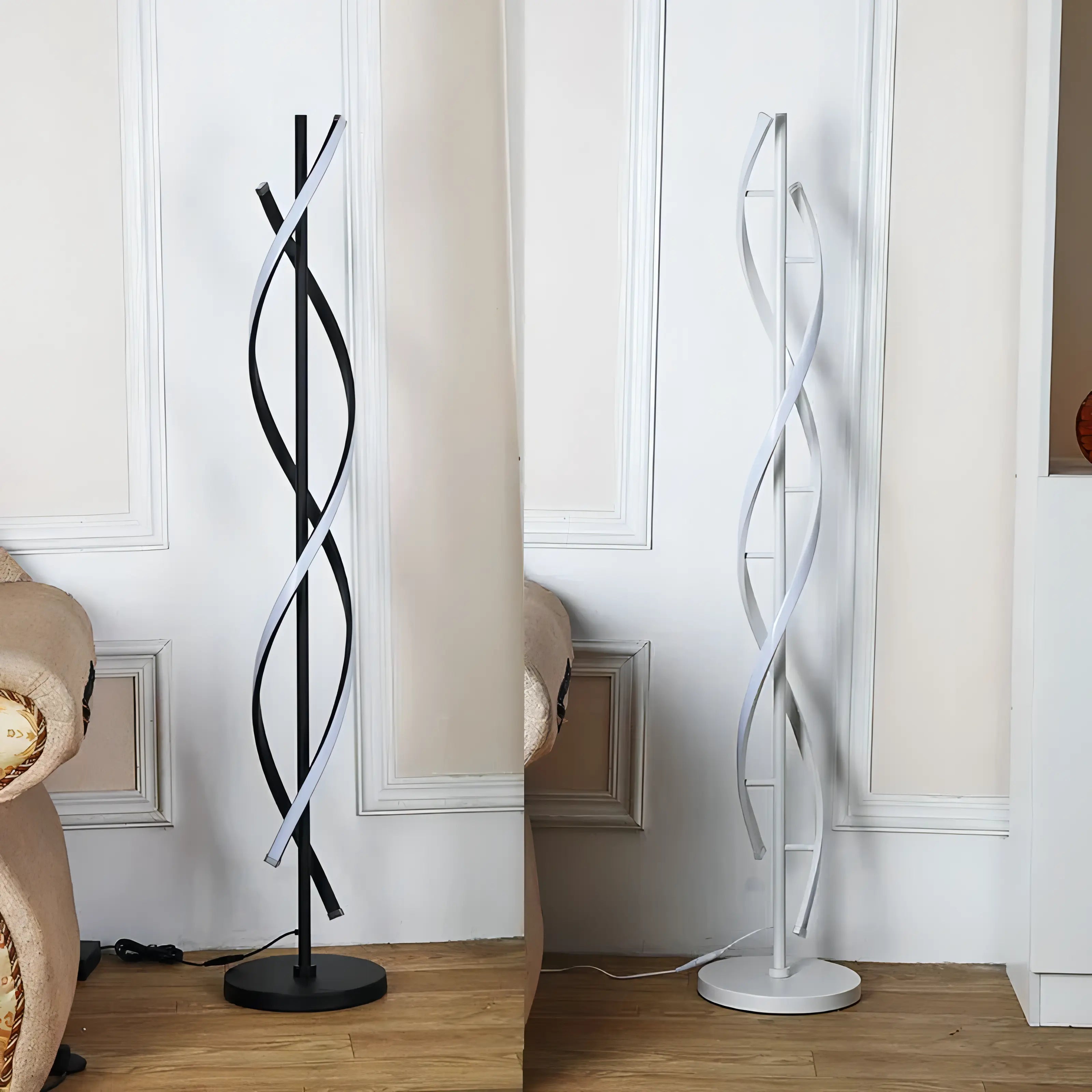 Liam - Modern LED Twisted Floor Lamp