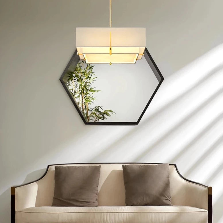 Kylan - Chinese Cloth Gold Minimalist Ceiling Light