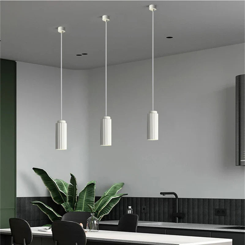 Eunike - Minimalist LED Tube Hanging Pendant Ceiling Light