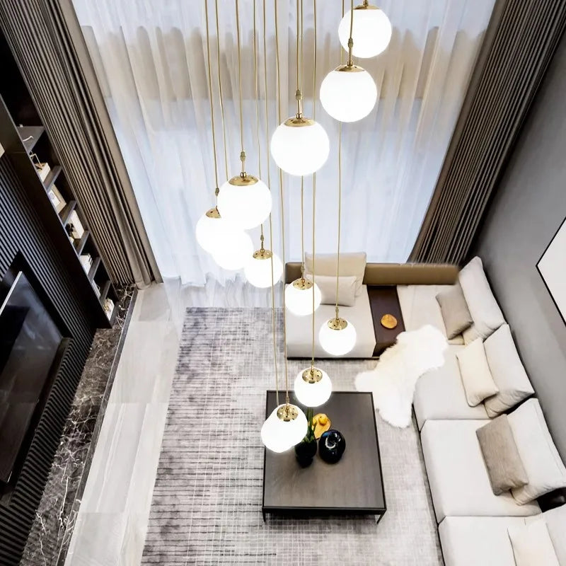 Polly - Modern Round Hanging LED Ball Ceiling Chandelier