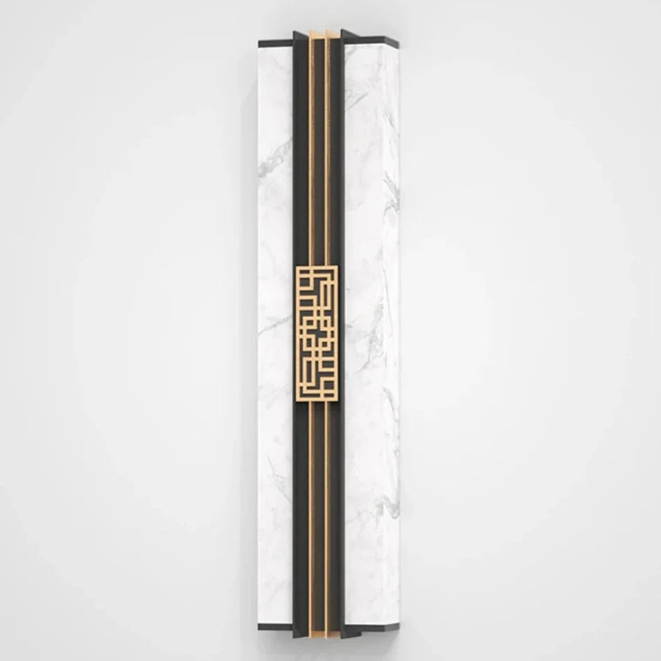 Baez - Marble Style Outdoor LED Wall Light Bar