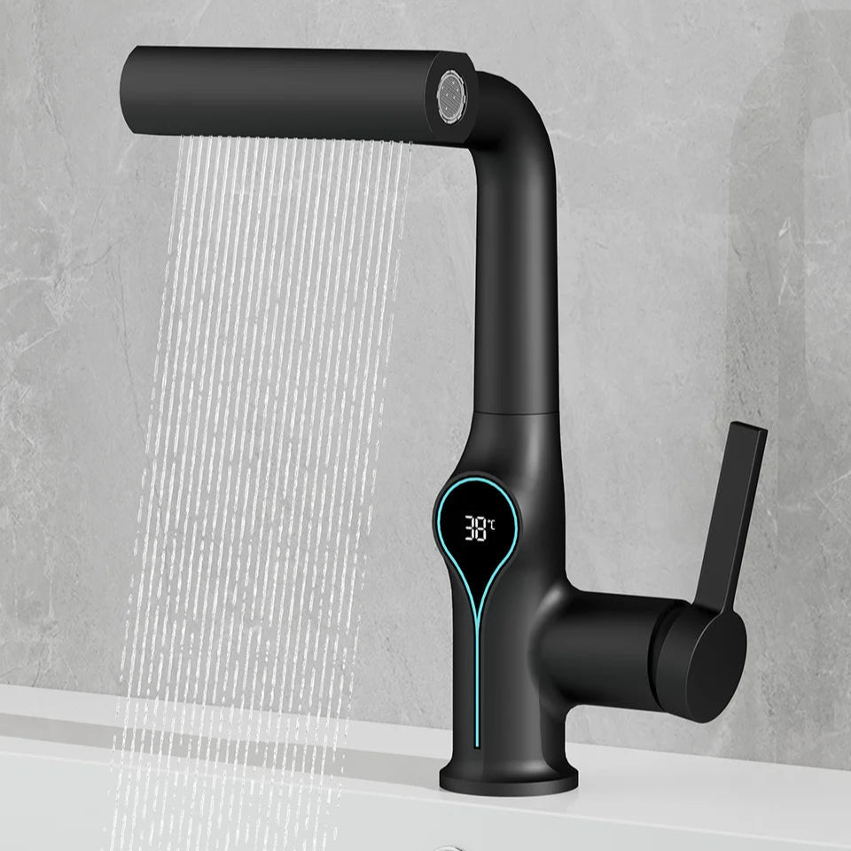 Kameron - Modern Waterfall Spout Tap with Digital Temperature Display