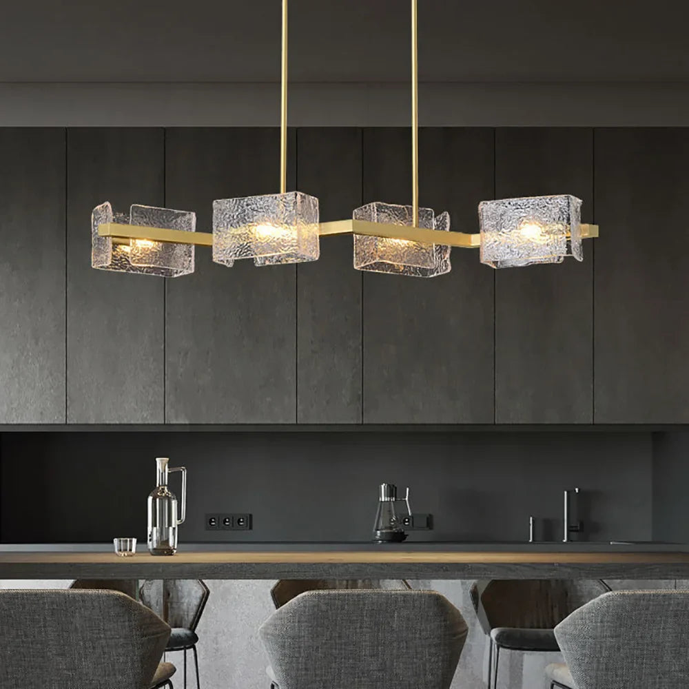 Jace - LED Modern Textured Glass Chandelier