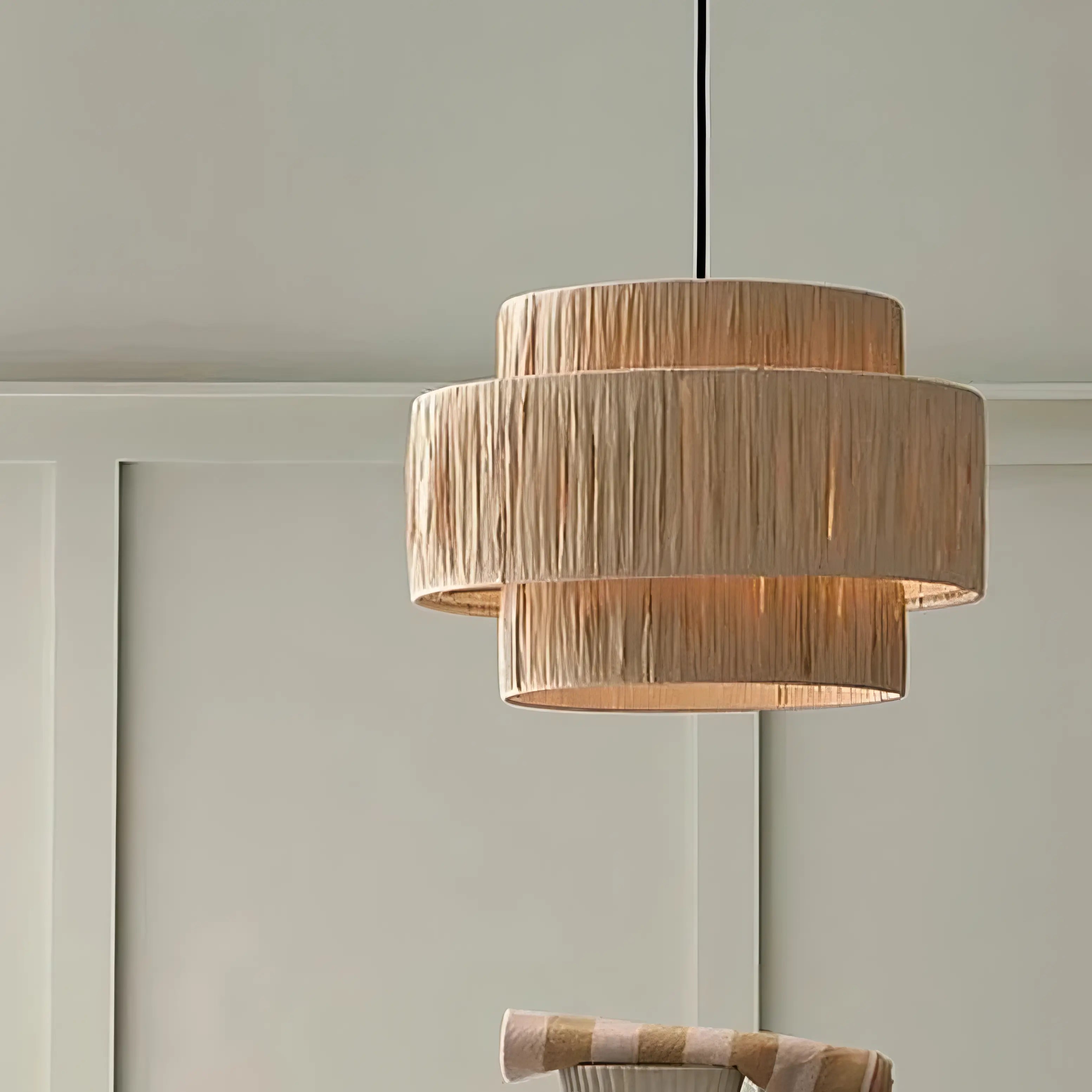 Hiatt - Wicker Rattan Pendant Ceiling Light