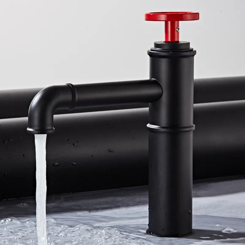 Jena - Industrial Style Single Handle Black Basin Mixer Tap
