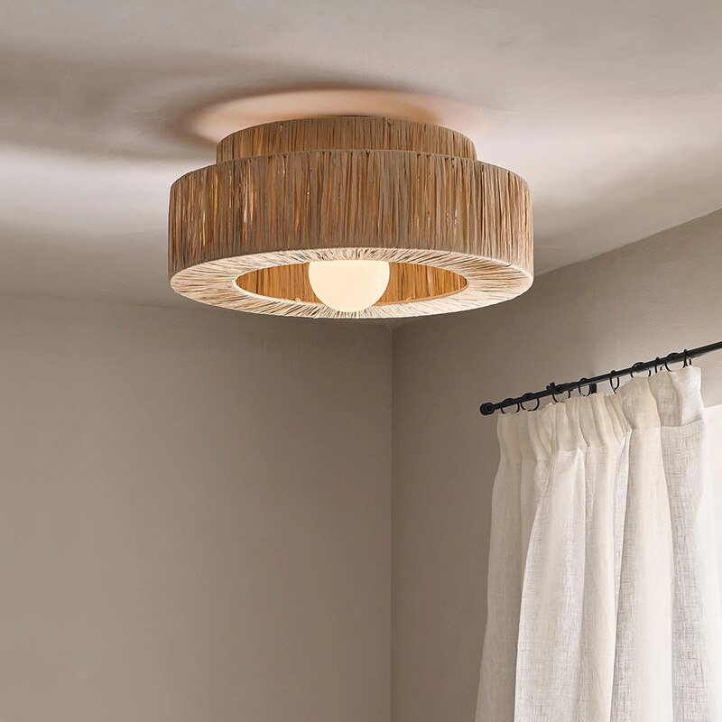 AWITI - Handmade Woven Round Tiered Ceiling Light