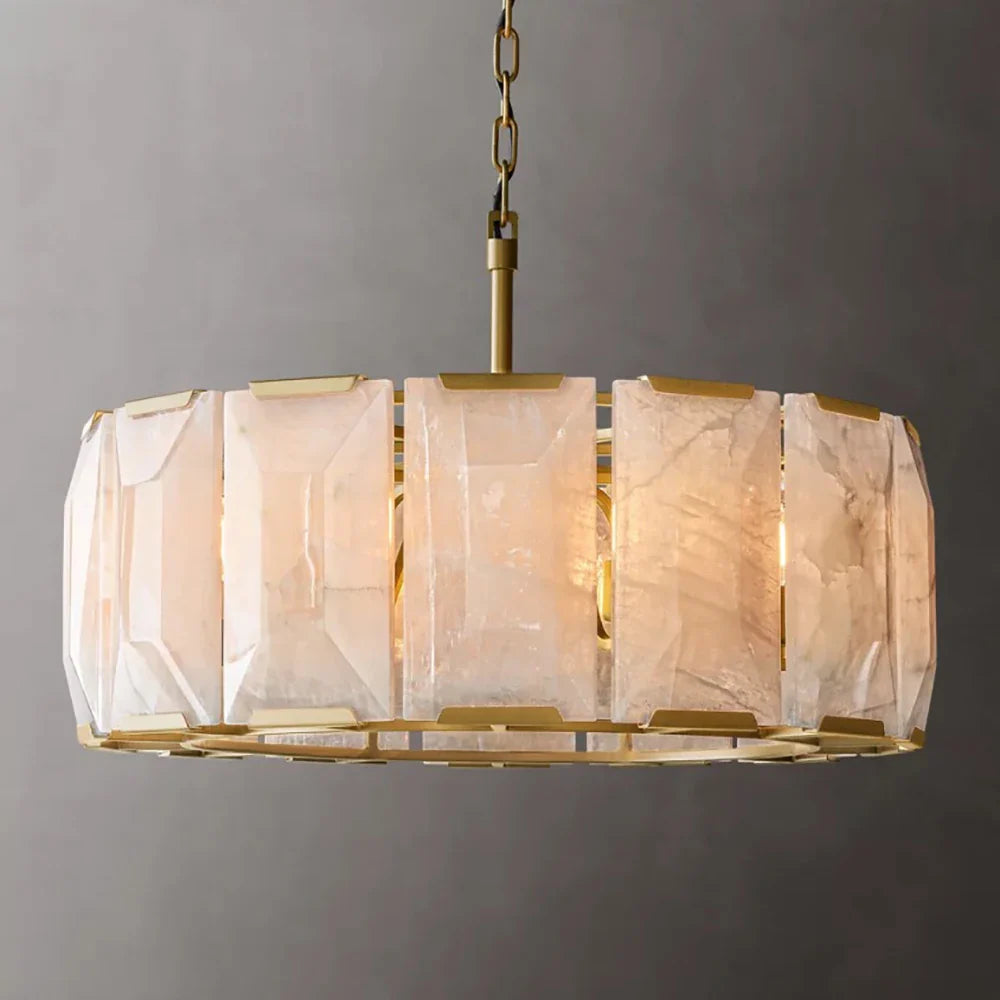 Naitis - Retro Vintage Marble Shade Ceiling Light Chandelier
