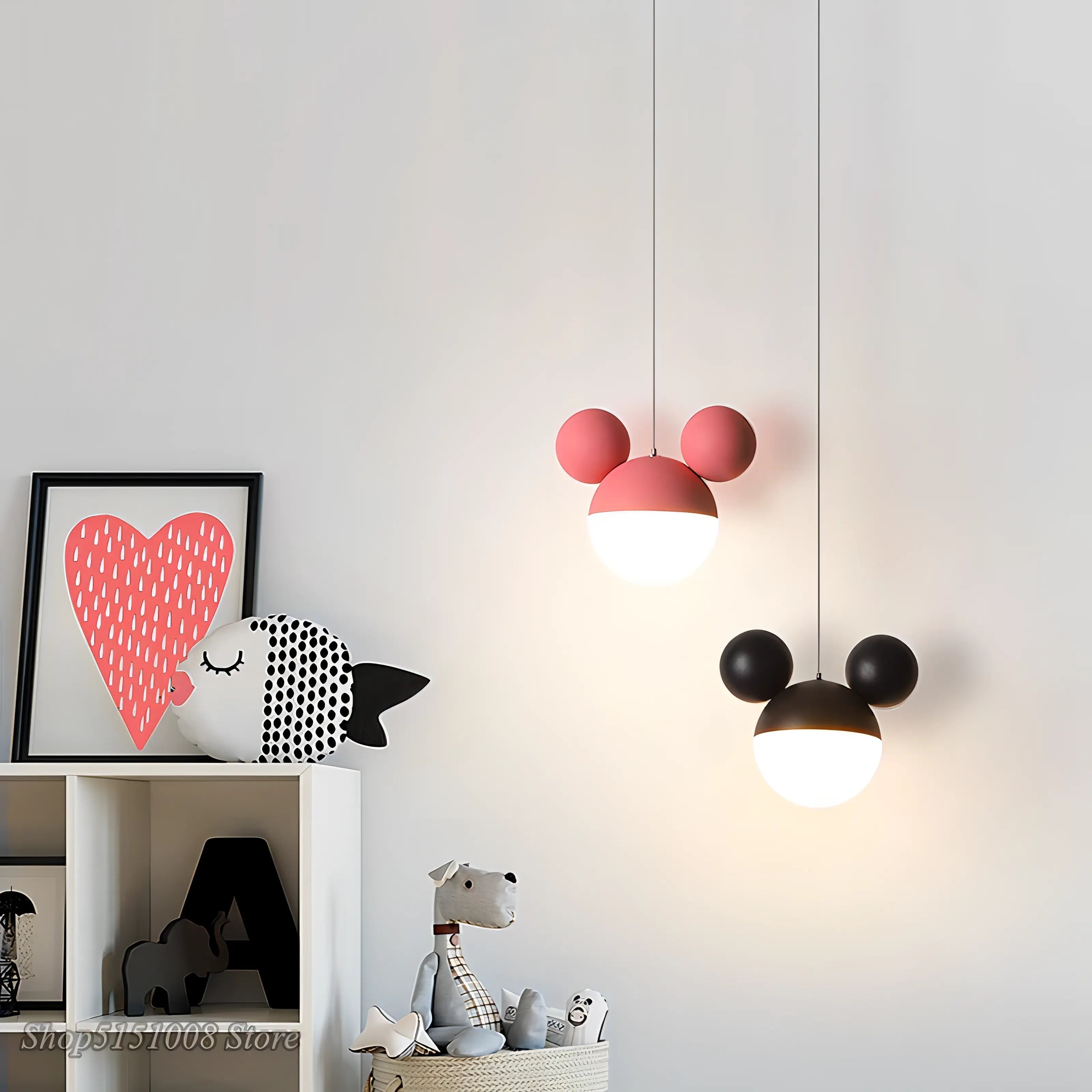 Reno - Bunny Ears Round Children's Ceiling Pendant Light