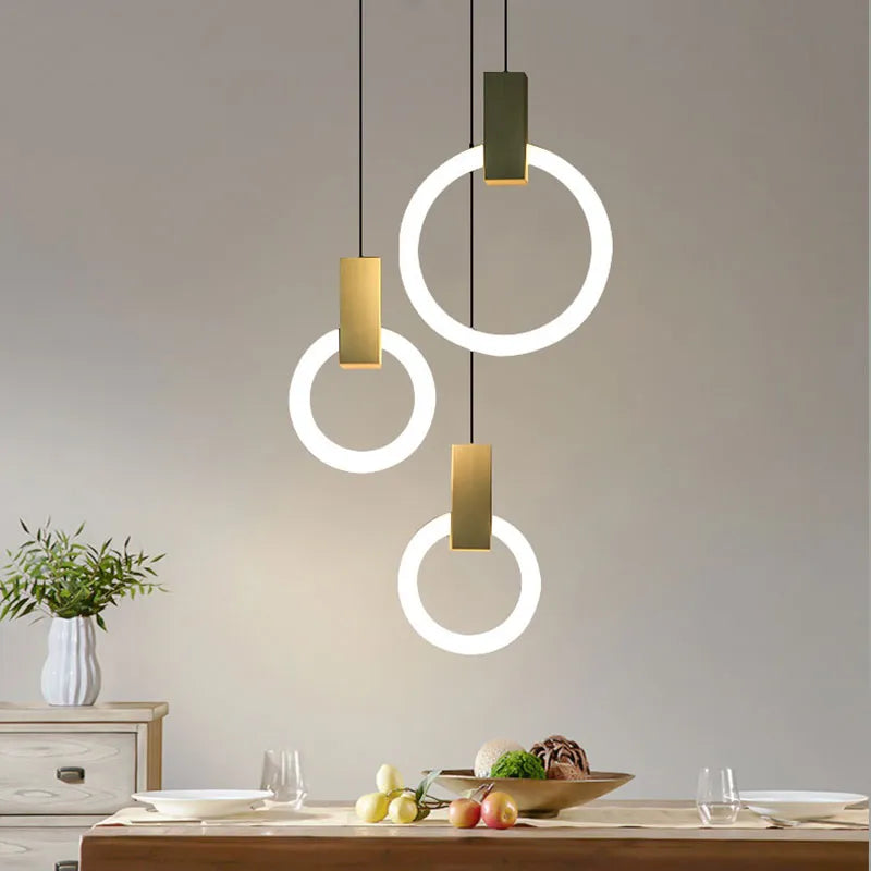 Omache - Modern LED Round Ring Hanging Ceiling Light