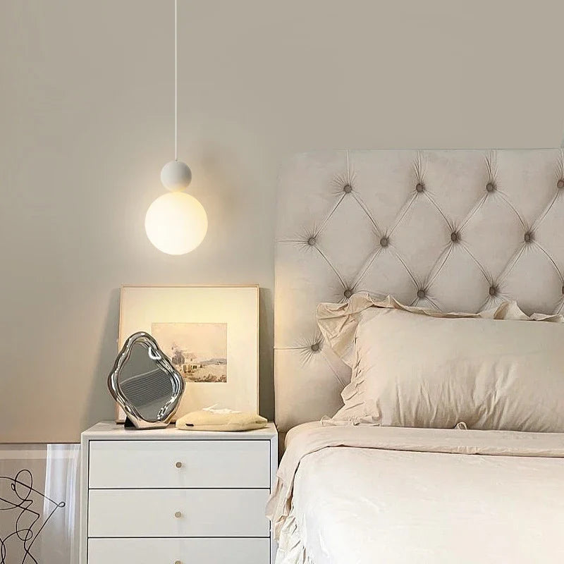 Alana - Modern Minimalist LED Hanging Double Ball Pendant Ceiling Light