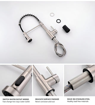 Onyx - Pull Down Swivel Spout Kitchen Tap Hot/Cold Water