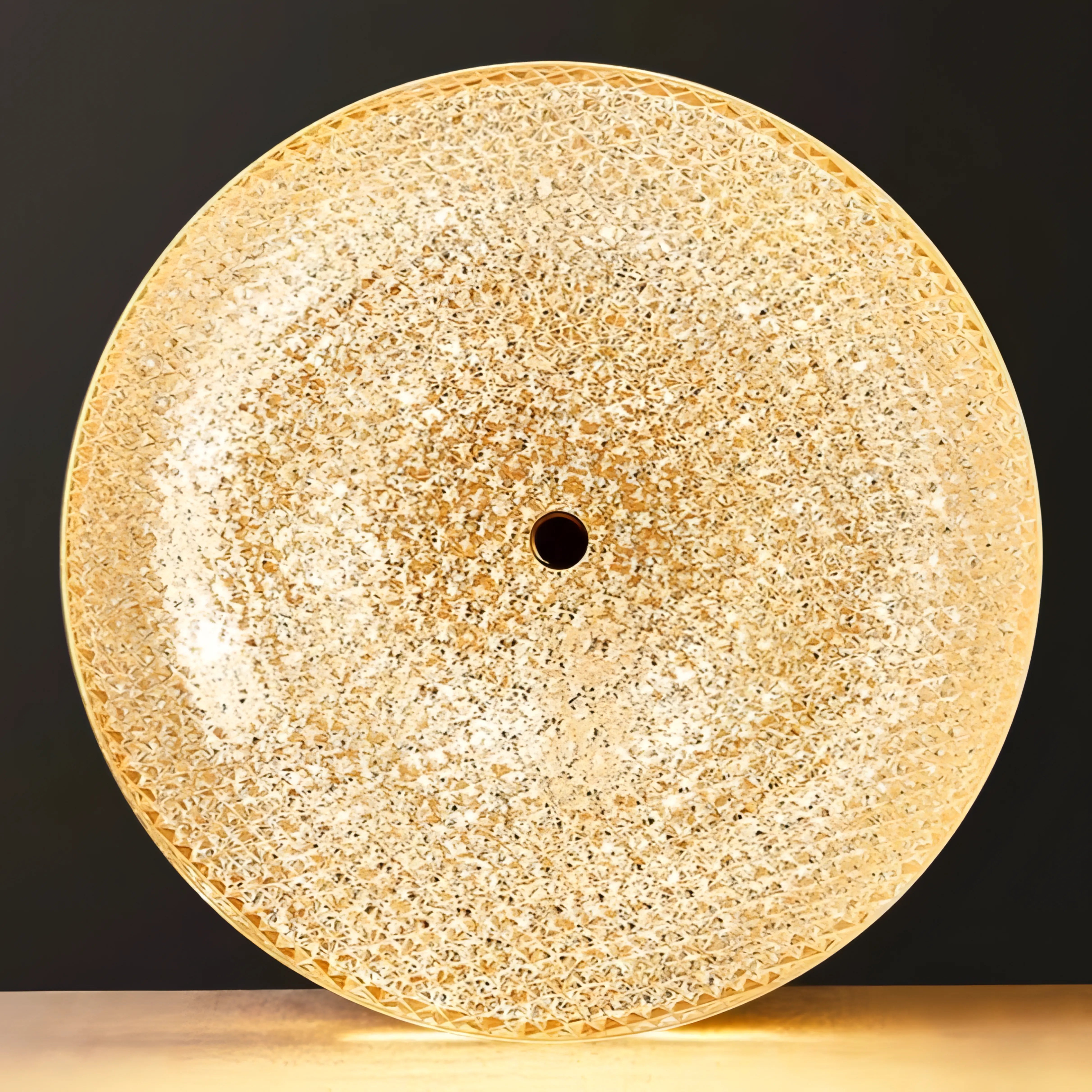 Kenia - Modern Round Gold Crystal Flush Mount Ceiling Light