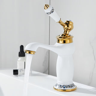 Canaan - Hot/Cold Retro Porcelain Single Lever Basin Tap