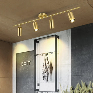 Resmiye - Modern Gold Semi-Flush Adjustable Head LED Ceiling Light