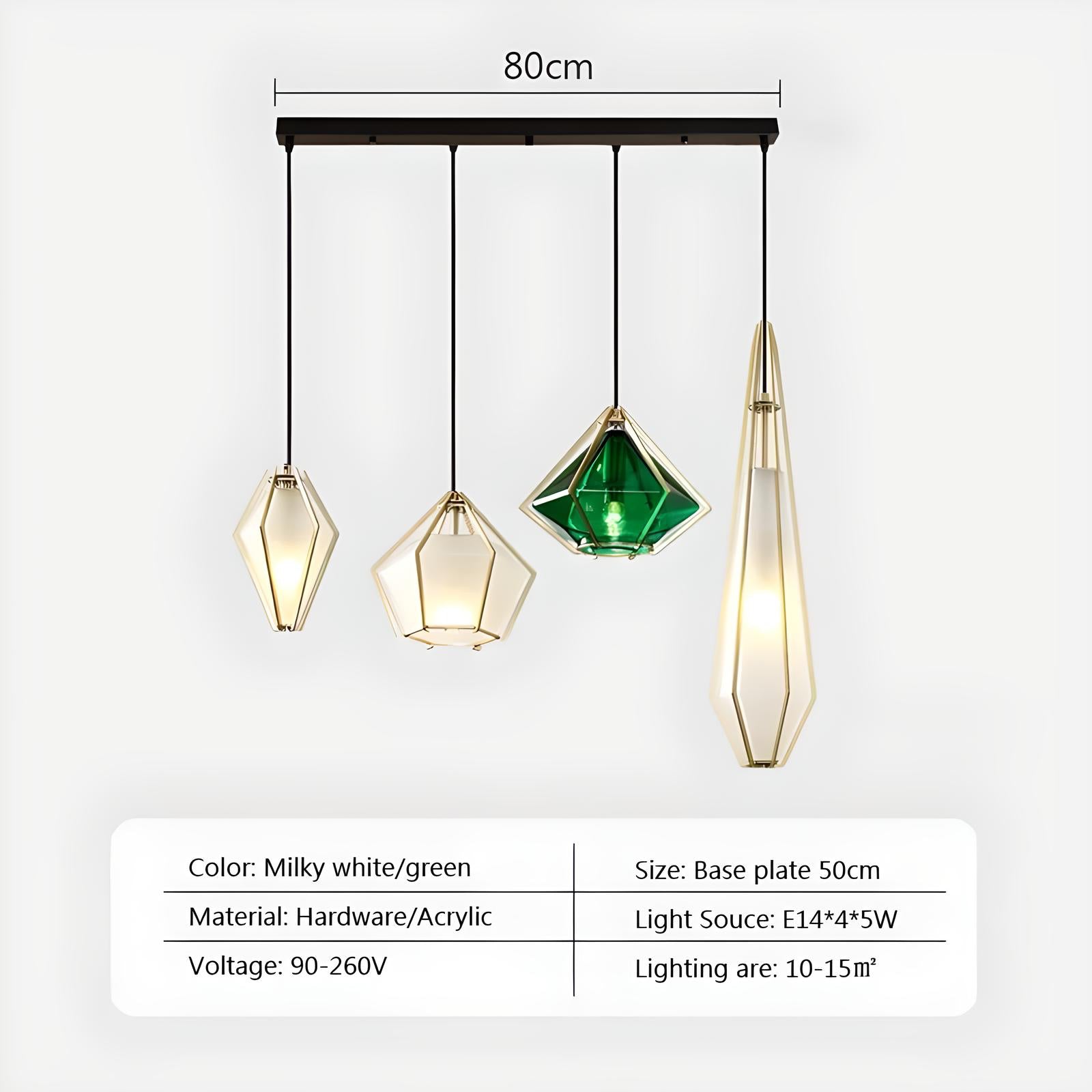 Georgina - Retro Caged Coloured Glass Pendant Ceiling Light