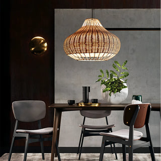 Tolliver - Rattan Woven Pendant Ceiling Light Southeast Asia Style