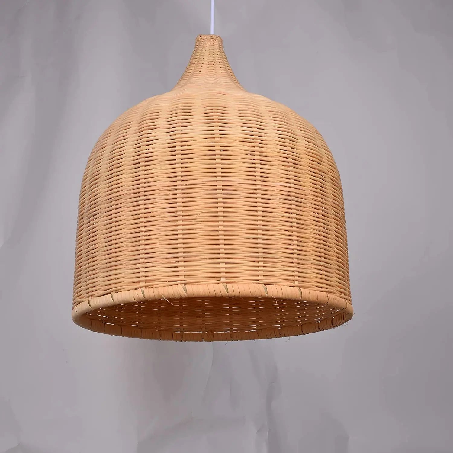 Celsa - Rattan Woven Perforated Dome Bamboo Hanging Pendant Ceiling Light