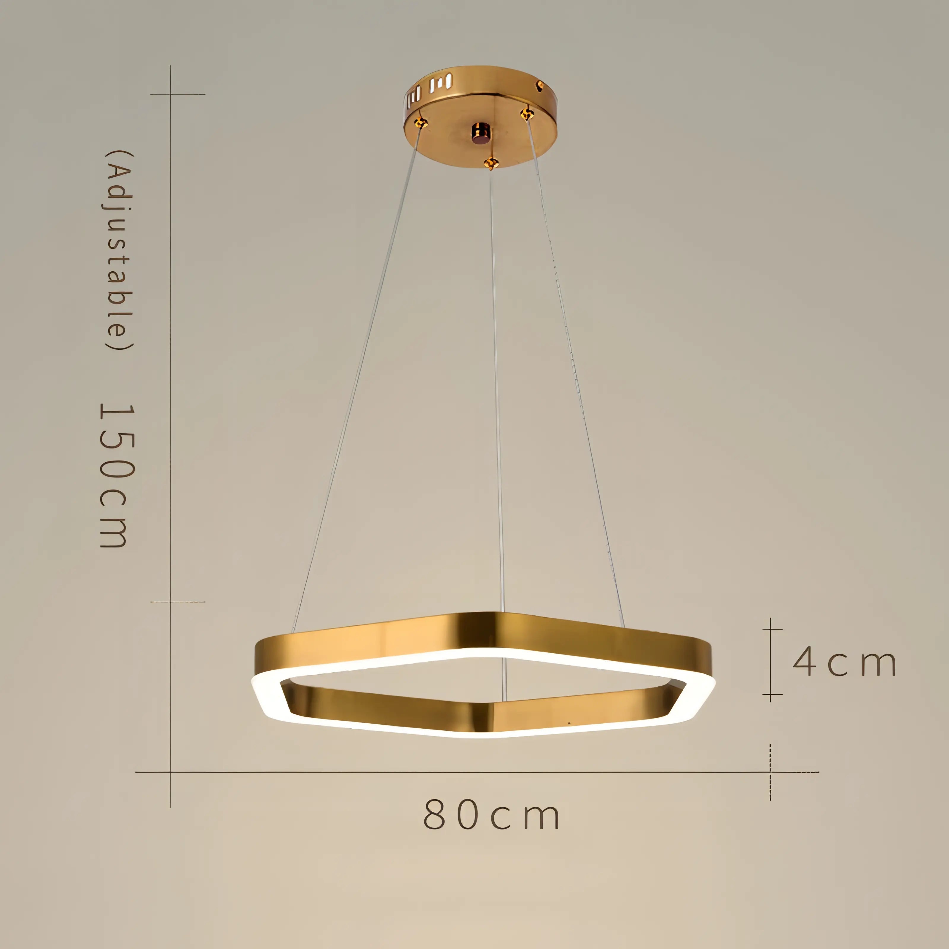 Elouise - Hexagon LED Gold Ceiling Chandelier