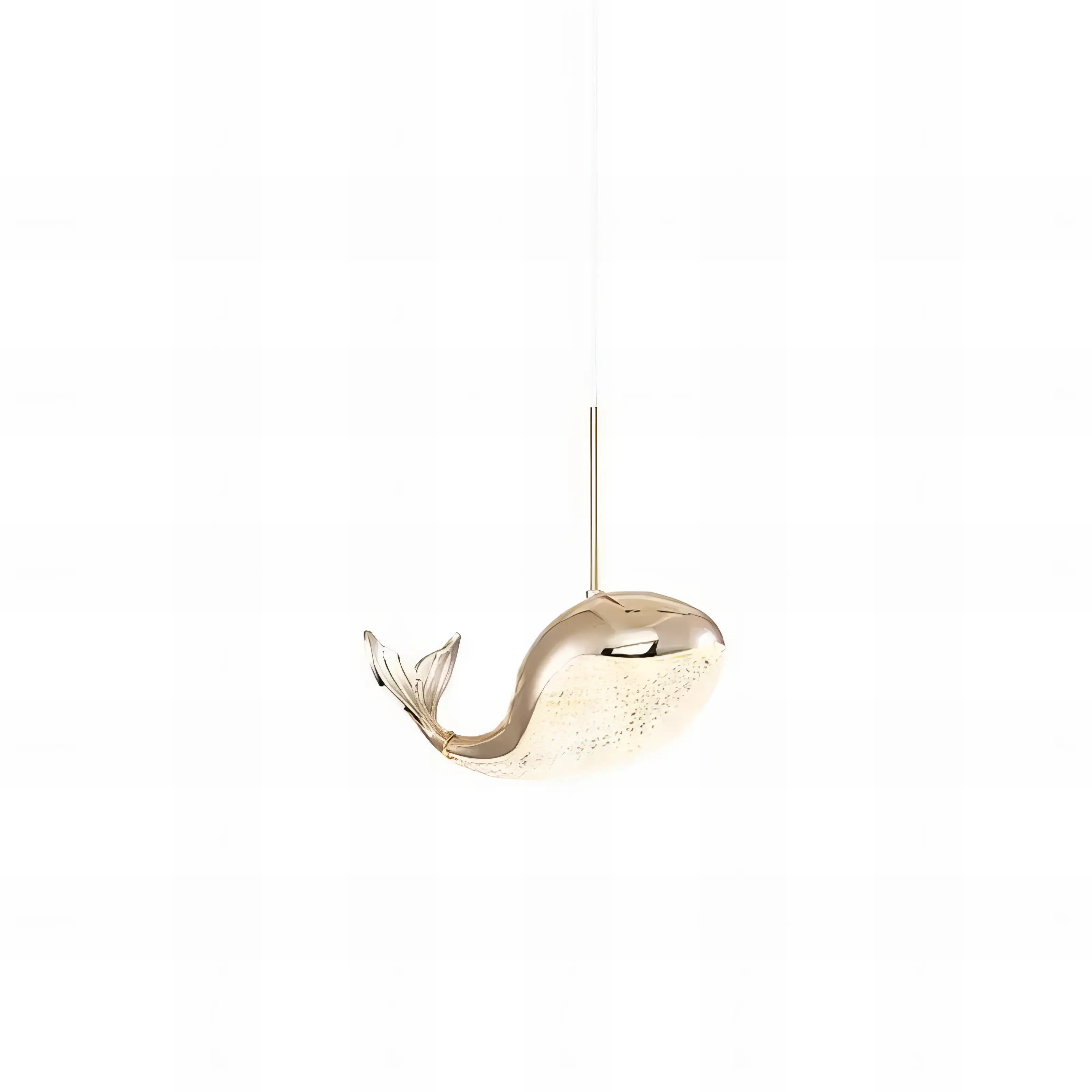 Rondio - Gold Dolphin/Whale Pendant Hanging Ceiling Light