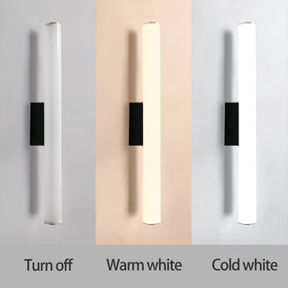 Amitola - Waterproof Outdoor Black Wall Light Bar LED