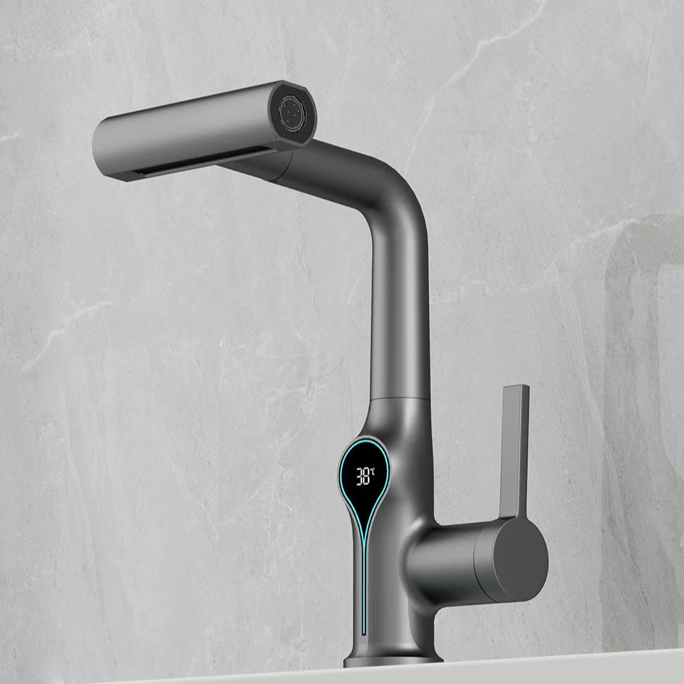 Kameron - Modern Waterfall Spout Tap with Digital Temperature Display