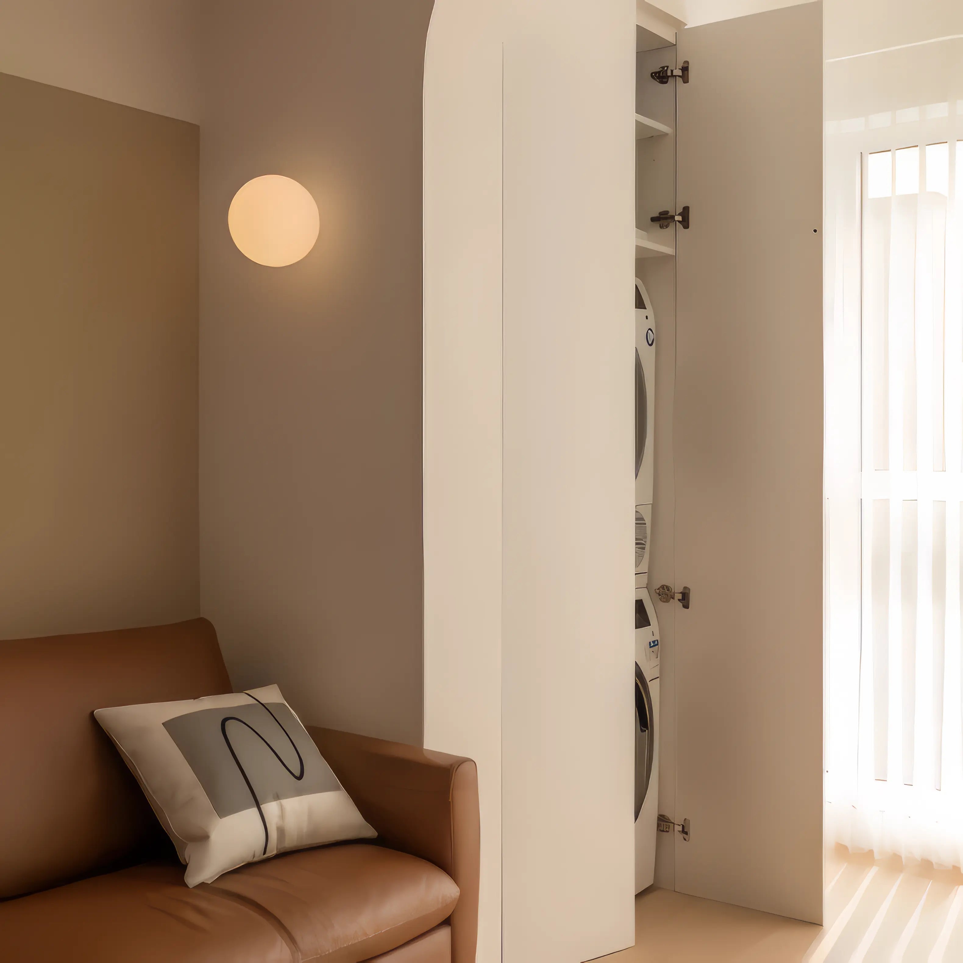 Aditya - Modern White Milk Glass Shade Circular Wall Light