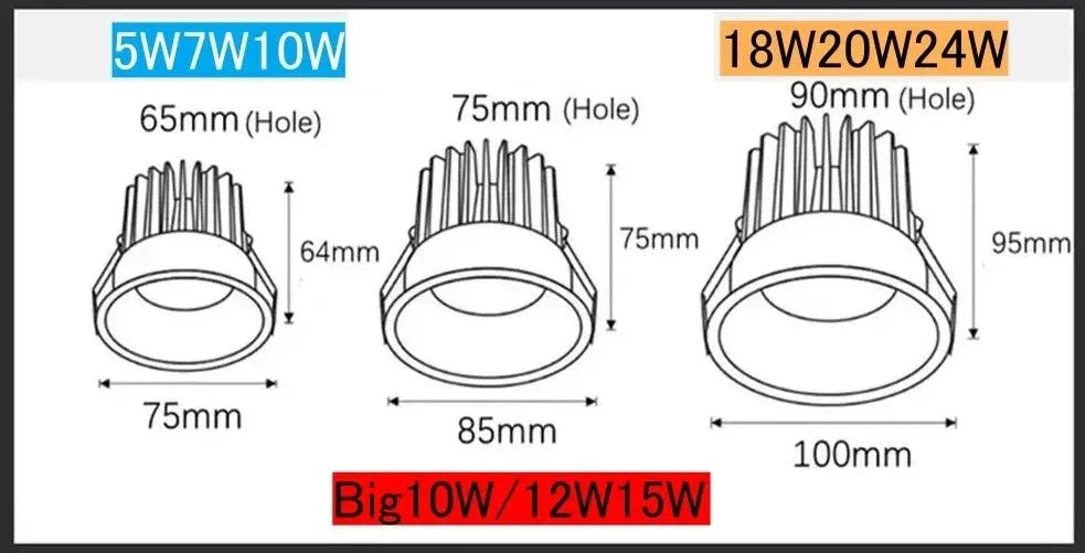 Ouellet - Dimmable LED Ceiling Downlight Recessed Spotlight
