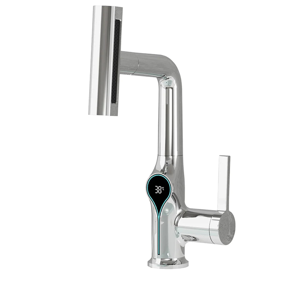 Kameron - Modern Waterfall Spout Tap with Digital Temperature Display