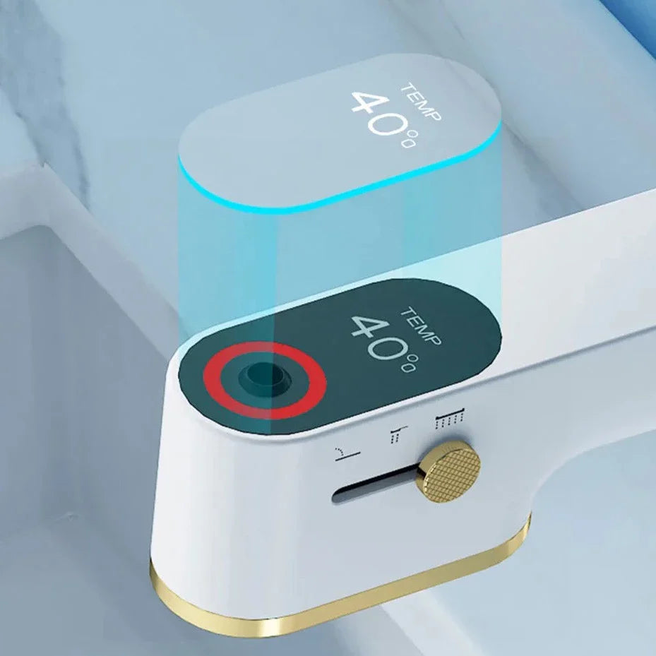 Reese - Pull Out Basin Mixer LED Temperature Tap 360° Rotatable