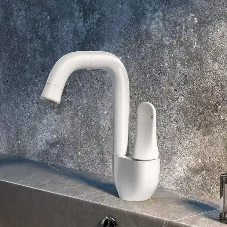 Moriah - Elegant 360 Degree Rotary Upturn Lift Curved Spout Single-Handle Tap