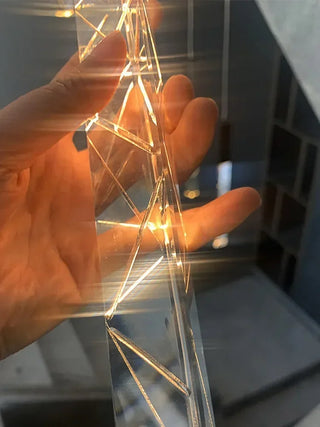 Tristan - Modern LED Transparent Long Bar Hanging Chandelier
