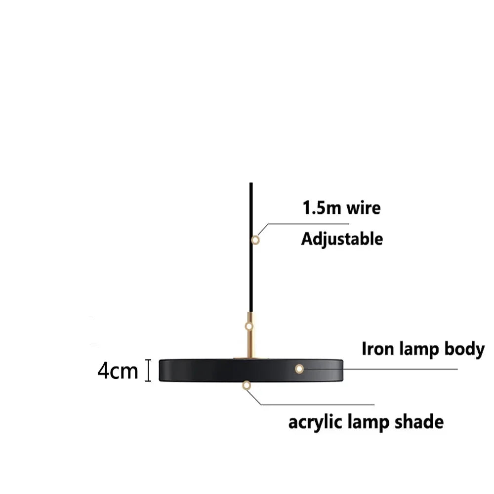 Ariandne - Nordic Hanging Pan Style Thin Ceiling Light Properties