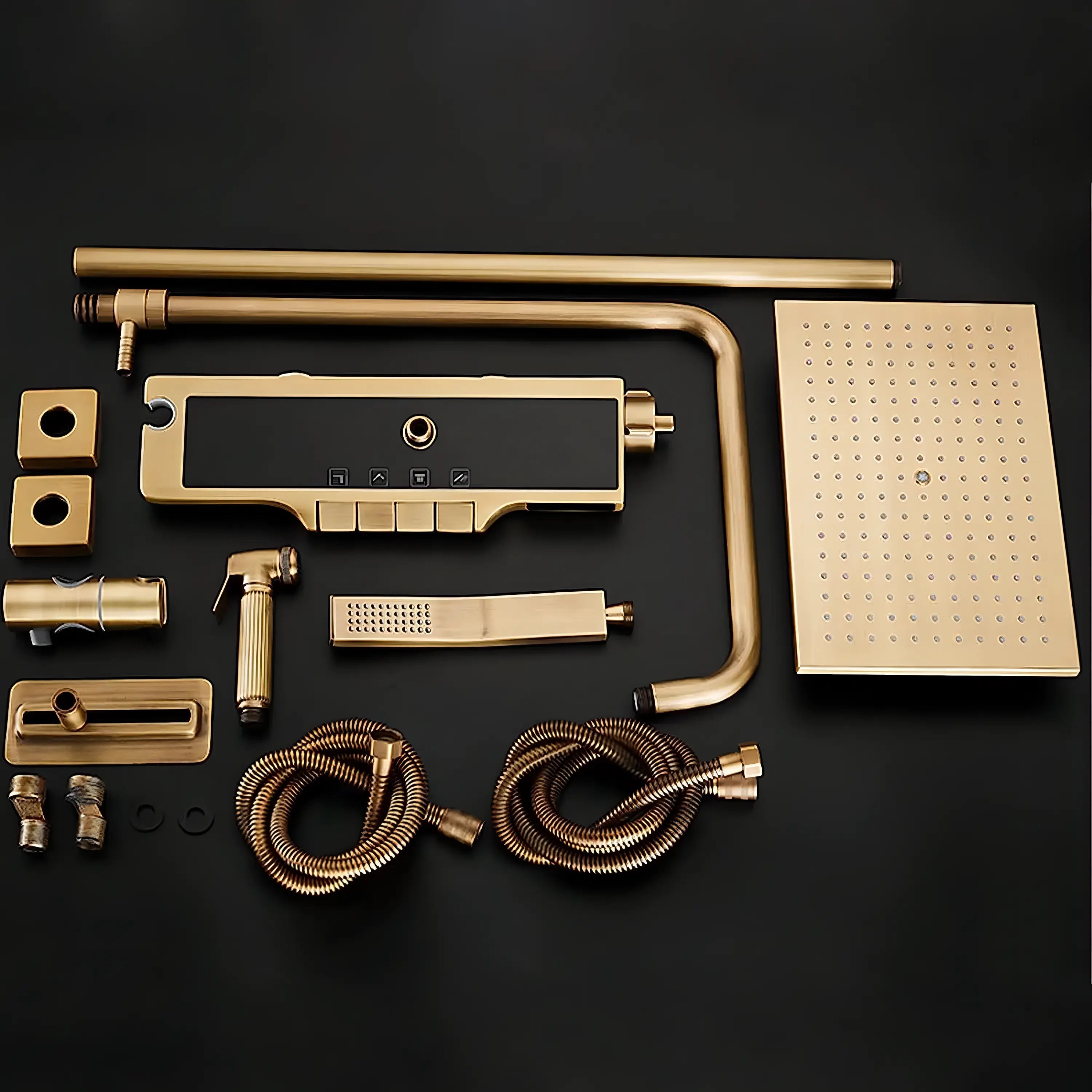 Mahoney - Antique Thermostatic Digital Display Waterfall Shower Set