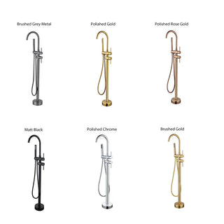 Vernon - Freestanding Floor Mount Bathtub Tap Set with Handheld Shower