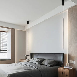 Ensley - Modern LED Hanging Black Bar Ceiling Light