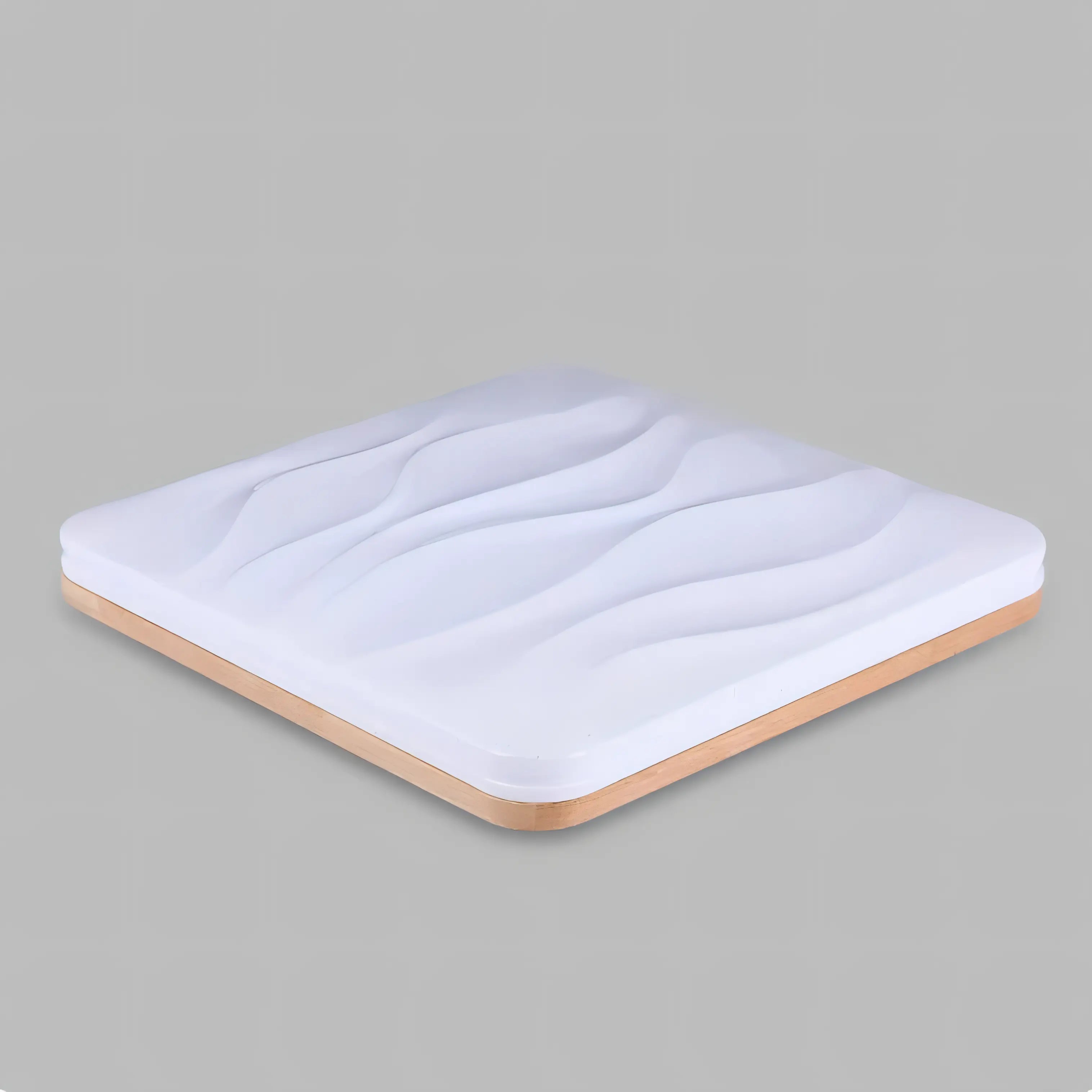 Benito - Modern Thin White Milk Shade Wooden And Acrylic Ceiling Light