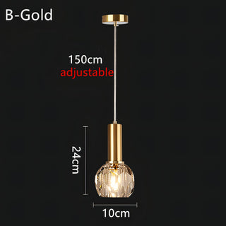 Wesson - Hanging Round Glass Ceiling Pendant Light