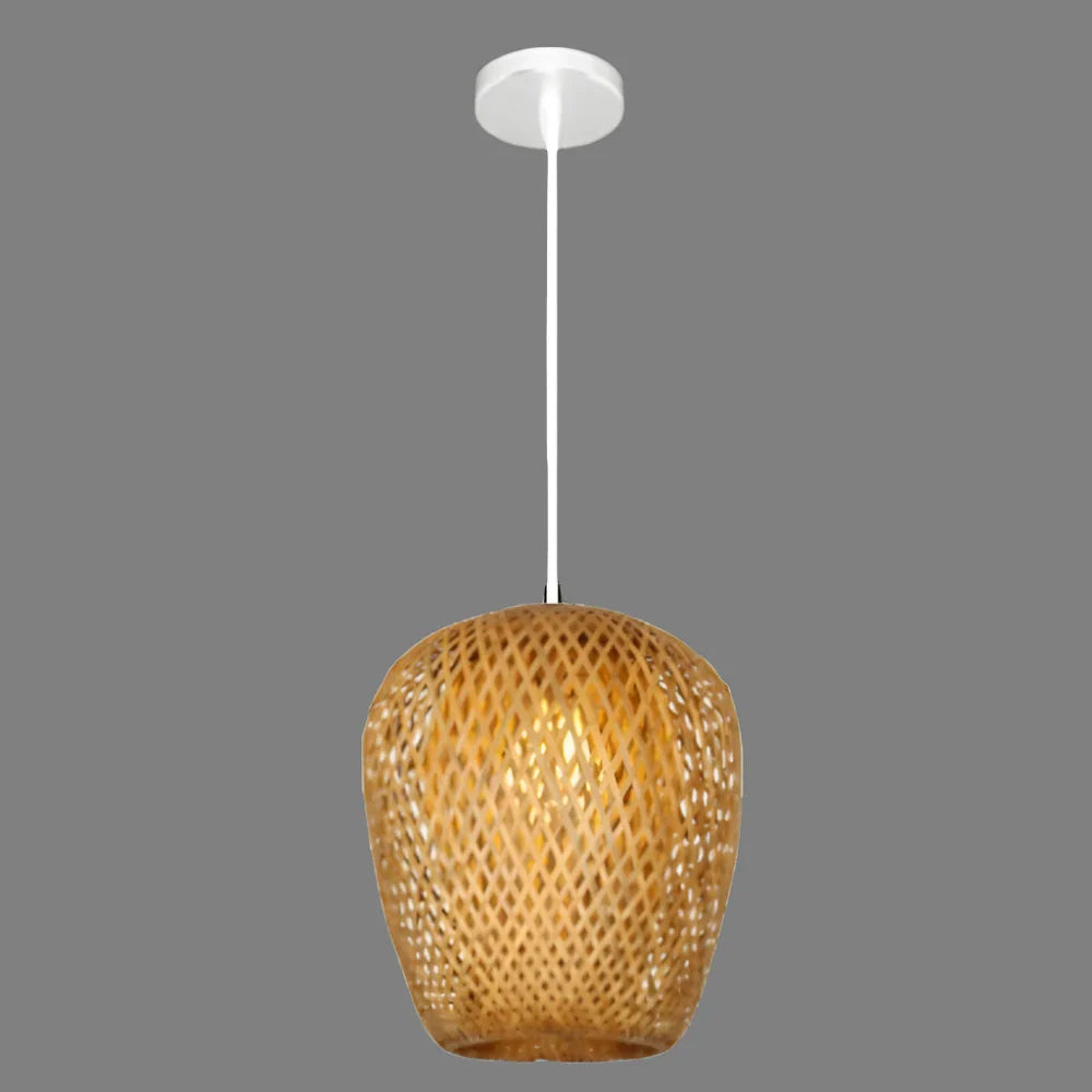 Nereida - Natural Hand-Woven Rattan Bamboo Hanging Ceiling Light