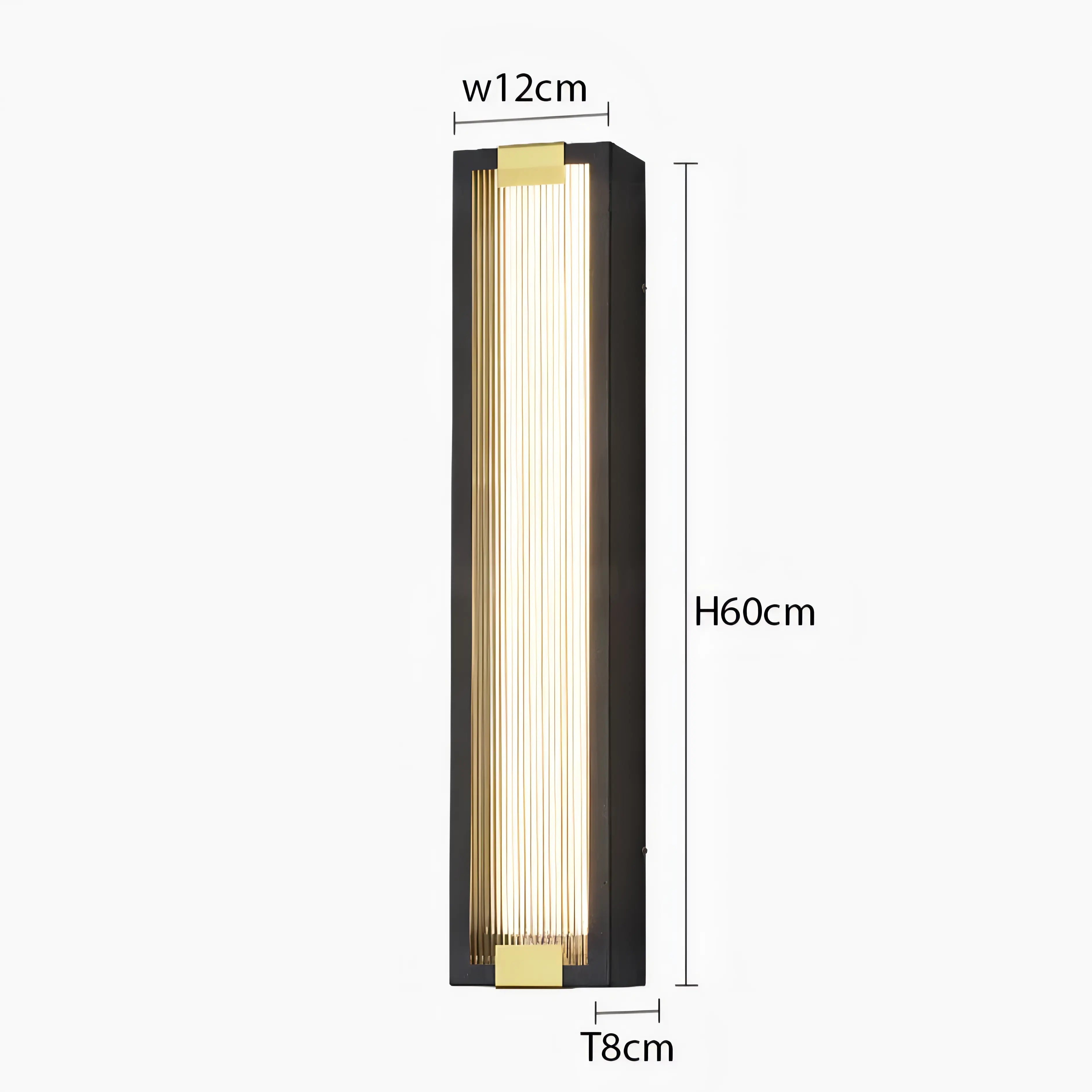 Barrios - Stainless Steel Rectangular Acrylic Outdoor Wall Light